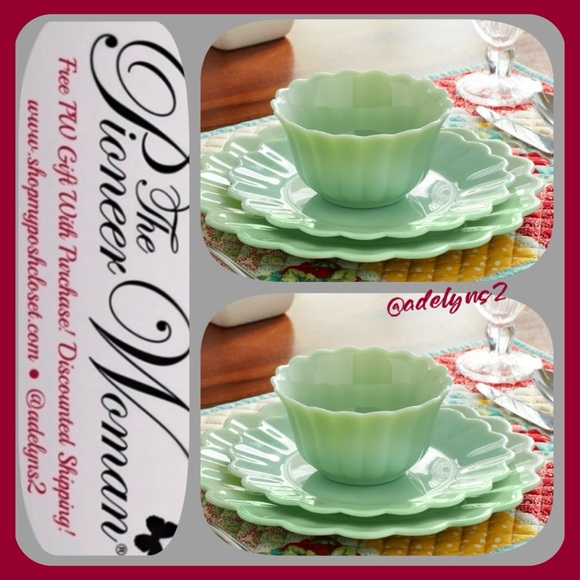 🌺 New Pioneer Woman Timeless Treasures Beauty JADE 6-Piece Dinnerware Set - Picture 1 of 5